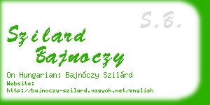 szilard bajnoczy business card